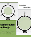 Adjustable Guiding Scope Ring Set With Plate, 90mm Inner Diameter, Pair, Fits 63 To 89mm Telescopes Or Finders