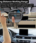Person using Two Pack Universal Garage Door Opener Remote SM24 MAX For Sears Craftsman LiftMaster Chamberlain from car interior