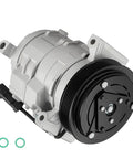 Rock Solid AC Compressor With Clutch For Peak Cooling Performance Heavy Duty Replacement, 10SRE18C pump with black pulley.