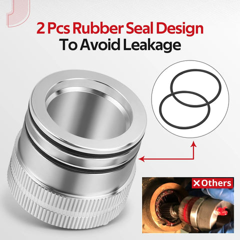 44mm Front And Rear Wheel Bearing Greaser Tool Aluminum For Polaris ATV And UTV Models with rubber seal design to prevent leakage