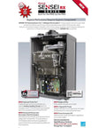 Heavy Duty Commercial Tankless Water Heater Pumping Out Endless Hot Water With Smart Adaptive Gas Valve Tech, internal view showing components.