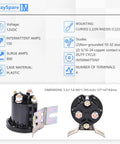 High Output 12V Solenoid Relay Switch Four Terminal DC Contactor With Trombetta Power Seal for RV Systems.