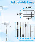 Rugged Edge Protector Handle Pole With Sponge Grip, V Shaped Corner Guards, adjustable length from 4.3 to 8.7 feet shown.