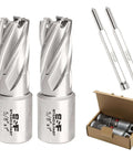 S&F Stead & Fast annular cutter set, 2-pc, 5/8 in diameter x 1 in depth for magnetic drill press, includes two pilot bits