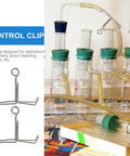 10 Pieces Spring Water Stopper Clips Adjustable Pinchcock Control Clips Pro Grade Laboratory Rubber Tubing Sealing Clamps For Fluid Flow Regulation Ideal For Science Experiments And Fluid Transfer In Labs visible with tubing in a lab setup