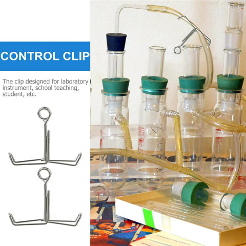 10 Pieces Spring Water Stopper Clips Adjustable Pinchcock Control Clips Pro Grade Laboratory Rubber Tubing Sealing Clamps For Fluid Flow Regulation Ideal For Science Experiments And Fluid Transfer In Labs visible with tubing in a lab setup