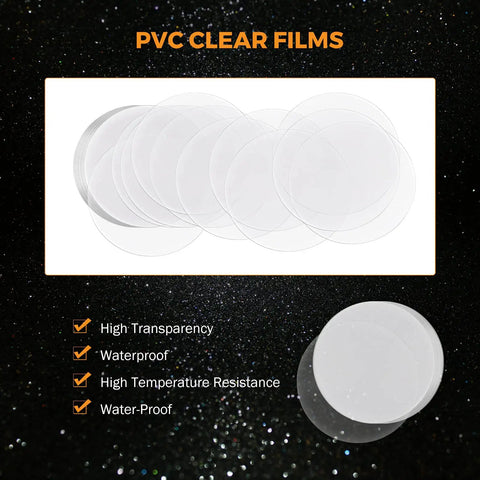 Grab These One Hundred Sets Of Thirty Two Millimeter Button Maker Supplies With Smooth Matte Metal Back Caps Ideal For Building Custom Badges On The Fly Without Any Extra Fuss Or Complications - PVC clear films, high transparency.