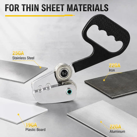 Handheld Metal Plate Cutter For Quick Clean Cuts No Power Needed Portable Sheet Metal Cutter With Non Slip Grip Handle