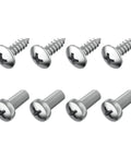 Stainless Steel License Plate Screws Set For Front And Rear Use, Rust Proof And Durable For Frames And Covers, Marine Grade Fasteners, 8 Pack, Mazda Compatible