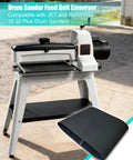100 Grit Drum Sander Feed Belt For Performax 16 32 Drum Sanders Replacement shown with sanding machine