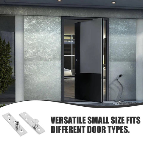 Open door showing 2 Pack 360 Degree Rotating Door Hinges For 20 To 40mm Doors with sleek design and metal build in modern setting.