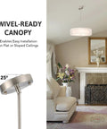 Three Light Drum Pendant Chandelier With Double Fabric Shades In Brushed Nickel 20 Inch Hanging Light Fixture in living room