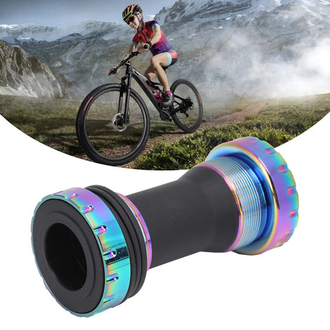 Rock Solid Aluminum Bottom Bracket 37x24T For Mountain And Road Bikes Sealed Bearing BB with colorful finish in foreground