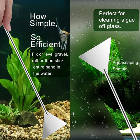 Pro Grade 4 Piece Aquascaping Tools Set For Planted Tanks Includes Plant Trimming Spatula used in 10 gallon aquarium