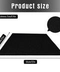 22 Inch Square No Splatter Oil Change Pad For Cars, Anti Splash Drain Mat, black, 55cm size, thickness 2cm, top view