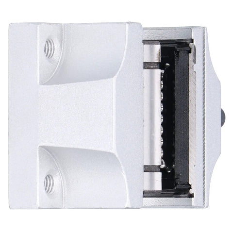Aluminum Alloy 20mm Bore Linear Ball Bearing Slide Block With 68mm Length And Open Guide For CNC Machines side view
