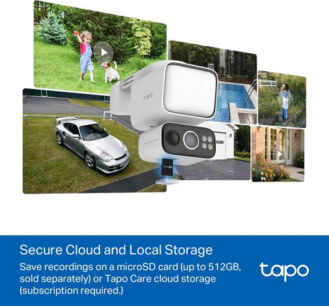 2K Outdoor Pan Tilt Floodlight Security Camera Battery Powered With Solar, 360 Degree AI Motion Tracking, Person And Vehicle Detection, No Monthly Fees Local Storage Or Optional Cloud, C615F Kit with diverse monitoring views shown.