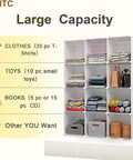Massive 12 Cube Storage System With 14x18x14 Each For Clothes DIY Closet Organization With Doors, Modular Bookshelf And Toy Organizer in use