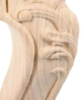 Close-up of carved European-style solid rubber wood furniture leg, part of 4 Pieces Carved European Style Solid Rubber Wood Furniture Legs For Couch Table Cabinet And Chair Replacement Easy Install No Fuss Upgrade For Cabinets And Sofas Home Decor.