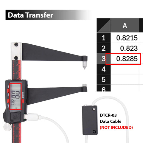 Digital Rotor Gauge 0 To 6 Inch Stainless Steel With Large LCD Inch Metric Fraction Conversion Brake Rotor Thickness Gear