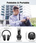 Man placing foldable Premium Hearing Protection Ear Muffs For Shooting Range And Lawn Work Noise Reduction 35 dB into a bag