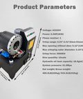 Badass Heavy Duty Electric Hose Crimper With Ironclad Steel Frame And Pro Grade Hydraulic Pipe Press for 6mm to 50mm tubing parameters.