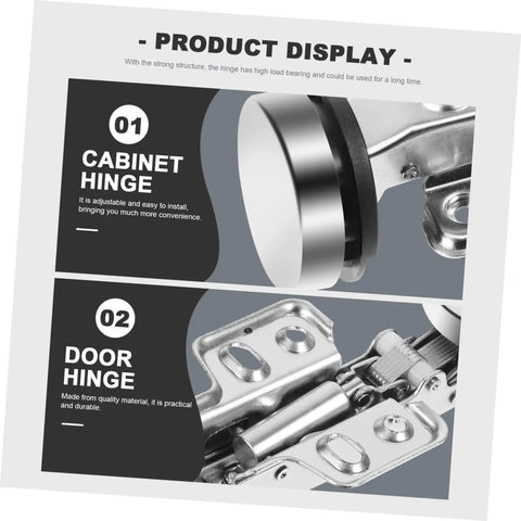 Two Piece Hydraulic Glass Door Hinges Thickened Heavy Duty Silent Hidden Cabinet Hinges With Soft Close Buffer For Kitchen Cupboard Doors product display
