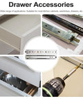 Drawer Slides 10 Inch Three Section Track Rails Side Mount Silver Set Of 2 For Cabinets Dressers And Closets Smooth Glide Hardware