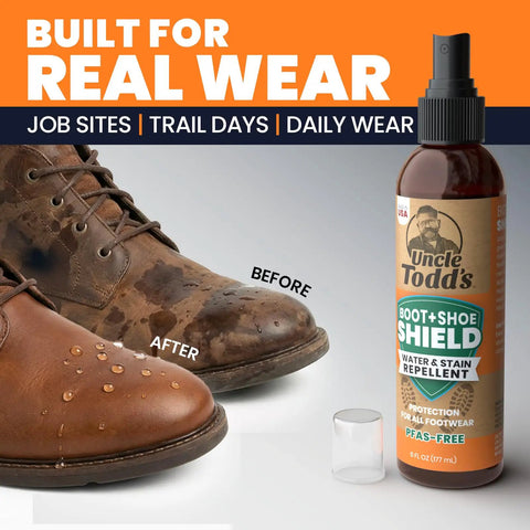 Waterproof Shoe Protector Spray For Leather Suede And Nubuck Non Aerosol 6oz Shield That Repels Water Rain Spills And Stains Safe