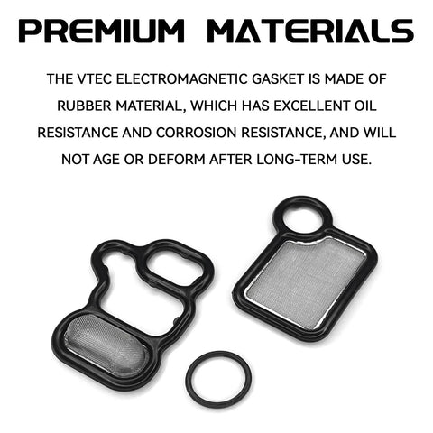 Premium VVT VTEC Solenoid Gasket And Valve Cover Set With Spool Valve Filter Screen For 2002 2015 Honda Civic