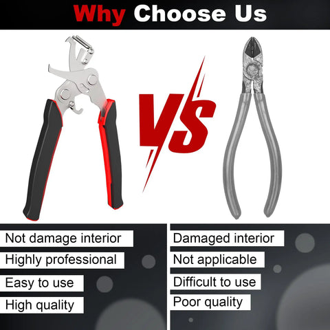 Pro Grade Car Clip Pliers For Auto Trim And Panel Fasteners Removal Safe Push Pin And Rivet Tool comparison graphic