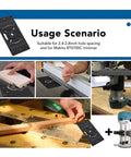 Heavy Duty Aluminum Router Table Insert Plates For Workshop Pros And 24X13X2 Inch Universal Flip Top Base in usage scenarios.