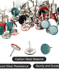 Kick Some Serious Style With These White Upholstery Tacks And Furniture Nails, 11Mm Flat Head Thumb Tacks For Sofas And Headboards, Heavy Carbon Steel Home Fixtures That Hit The Spot Every Time, assorted tacks in various colors, flat heads, carbon steel.