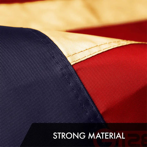 Close-up of Betsy Ross 1776 Tea Stained Flag 3x5 Ft Crafted With ToughWeave Pro Series Embroidered 420D Polyester fabric