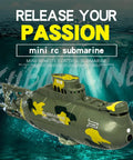 Mini RC Submarine Waterproof Design With High Frequency Remote Control One Key Dive For Pool Bathtub Aquarium Toy Kids