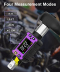 1/2 Inch Digital Torque Adapter Set With Ultra Slim Design For Tight Spaces, Delivers 0.4-22.1 Ft-Lb (0.6-30 Nm) Of Precise Torque, Great For Engine Bays, Bicycle Spokes, And Other Confined Work Areas; digital torque adapter with 1/2-inch drive