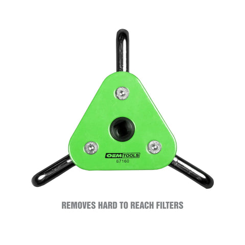 Adjustable Three Jaw Oil Filter Wrench Fits Spin On Filters From Two And A Half Inches To Four And A Half Inches Universal