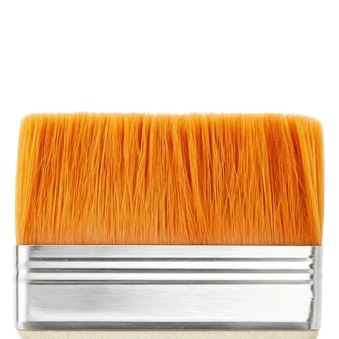Close-up of Stain Applicator Set With Nylon Bristle Filaments, focusing on brush tip and metal ferrule for furniture coating