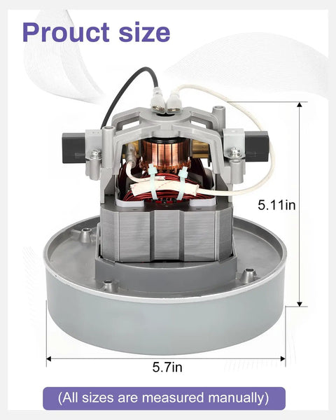 Beefy Replacement Vacuum Motor For Super Coach Pro 10 And Pro 6, Compatible With ProVac FS 6 And 107303 Cooling Fan, 5.7x5.11in