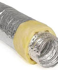 14 Inch Flexible Aluminum Ducting Hose With Insulation R-4.2 For Heavy Duty HVAC And Exhaust Ductwork 25 Feet Long UL 181
