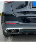 Mercedes Benz GLE W167 53 4MATIC Plus Exhaust Tail Pipe Cover And Rear Muffler Tips In Stainless Steel Black rear view