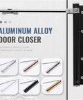 Aluminum Alloy Adjustable Door Closer 50 Kg Automatic Pulley Silent Soft Close Heavy Duty Pro Grade Hardware.