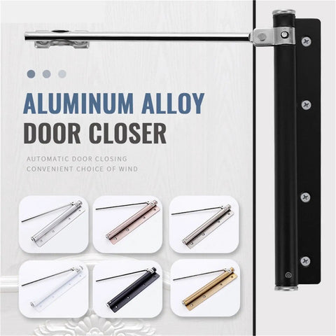 Aluminum Alloy Adjustable Door Closer 50 Kg Automatic Pulley Silent Soft Close Heavy Duty Pro Grade Hardware.