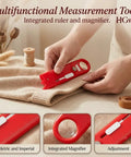 4 in 1 Needle Threader Tool With Magnifier And Seam Ripper Magnetic Sewing Accessory For Quick Threading And Easy Stitch Removal The Ultimate Quilting And Crafting Helper Red Twin Pack, red ABS plastic and metal, 14 x 3 cm