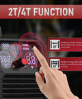 Close-up of controls on 4 In 1 Plasma Cutter With 65 Amp Dual Voltage 110 Volt 220 Volt Non High Frequency Non Touch Pilot Arc