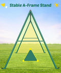 Stable A-frame stand for Heavy Duty 440lbs Capacity Backyard Swing Set With 2 Seats, Saucer And Belt Swings, Weatherproof.