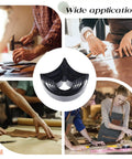 People using Leather Punch Die Set With 8 Fan Shaped Cutting Dies In High Carbon Steel for DIY leather craft projects