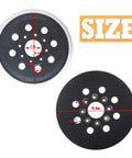 Top view of Eight Hole Five Inch Hook And Loop Sander Backing Pad Replacement For RS035 Compatible With ROS10 ROS20VS ROS20VSC