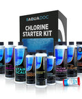 Must Have All In One Hot Tub Chemicals Starter Kit For Easy Spa Maintenance With Chlorine Sanitizer and pH Balance products