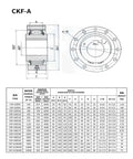Diagram and specifications of Durable One-Way Clutch Bearing Backstop Coupling Built To Last For Smooth Engagement And Disengagement